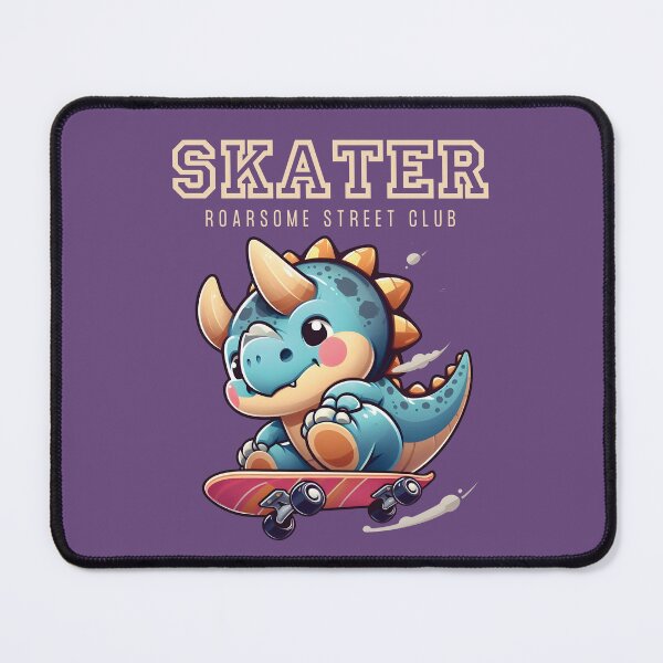 Item preview, Dinosaur Triceratops skateboarder designed and sold by The magic Yellow bus.