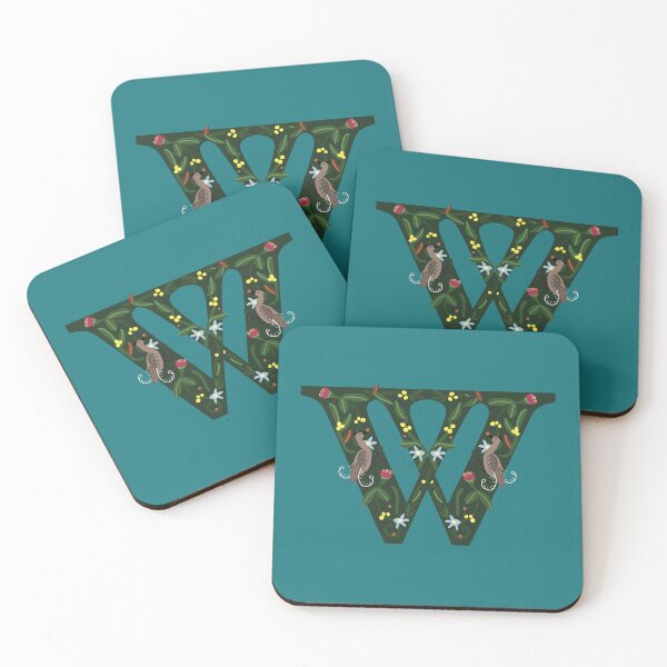Item preview, Teal Letter W - Australian Folk Art Alphabet designed and sold by Donnahuntriss.