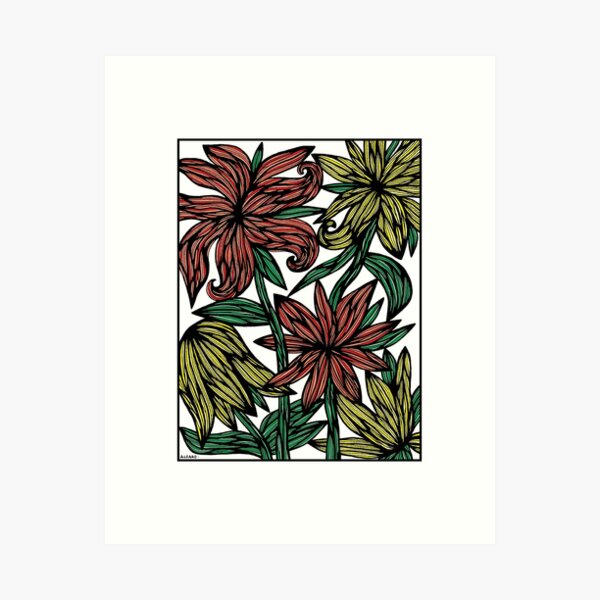 "Sunfire Blossoms" Art Print