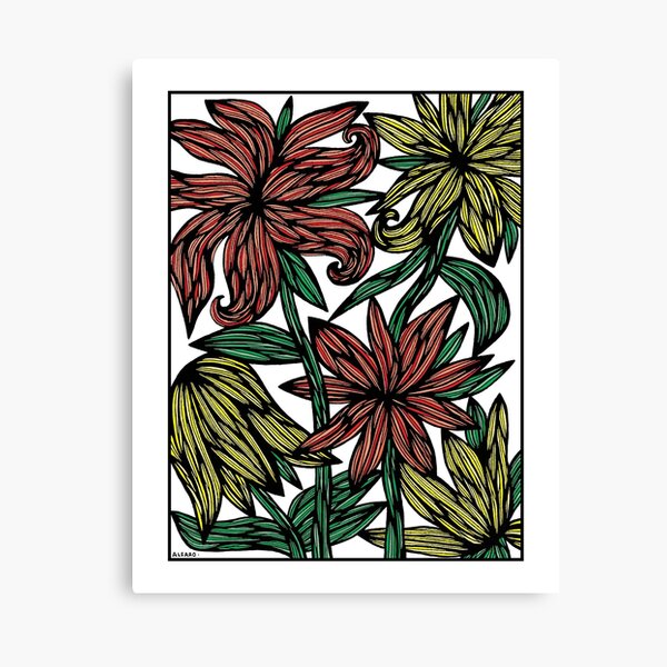 "Sunfire Blossoms" Canvas Print