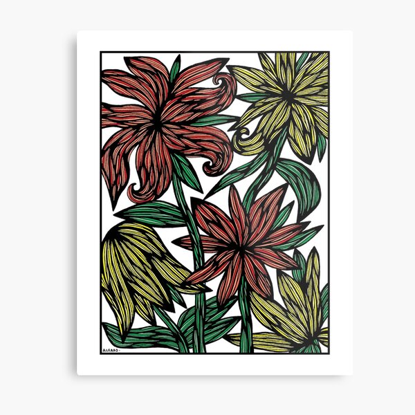"Sunfire Blossoms" Metal Print