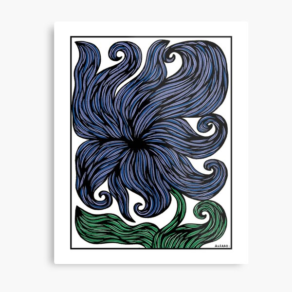 "Ocean Breeze Bloom" Metal Print