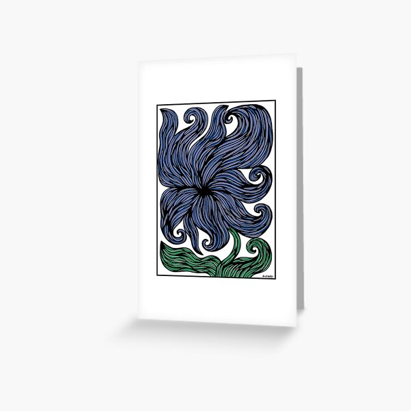 "Ocean Breeze Bloom" Greeting Card