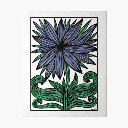 "Blue Velvet Petals" Art Board Print