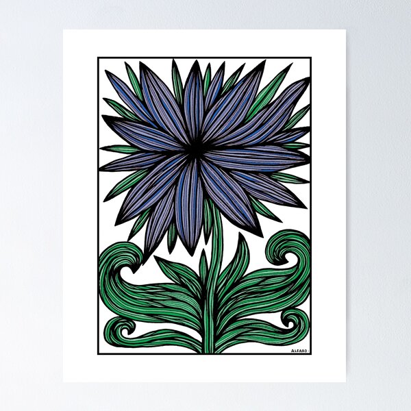 "Blue Velvet Petals" Poster