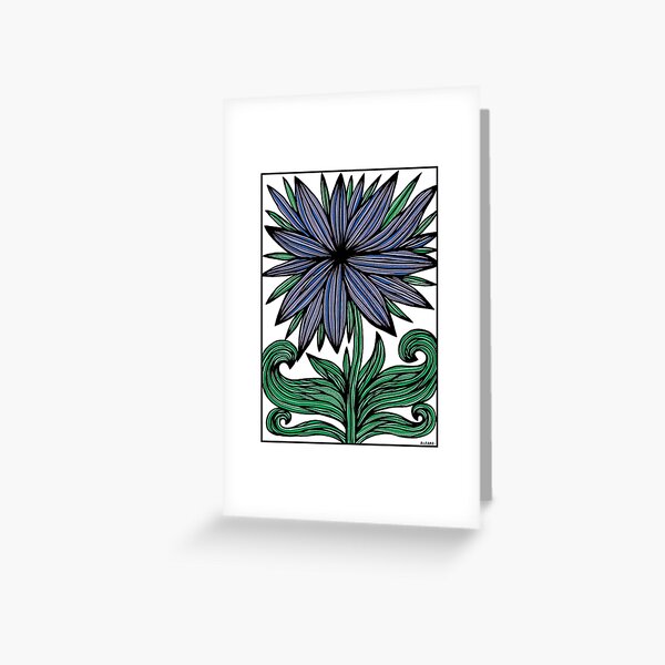 "Blue Velvet Petals" Greeting Card