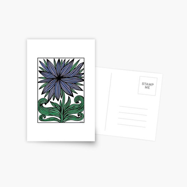 "Blue Velvet Petals" Postcard