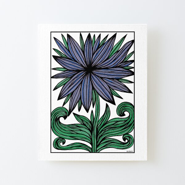"Blue Velvet Petals" Canvas Mounted Print