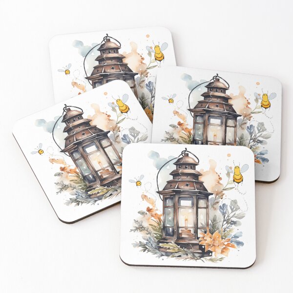 Item preview, Spring Lantern & chonky bees - floral bronze lantern for Springtime Decor designed and sold by Chestnut Falls Studio.
