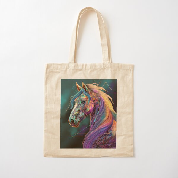 Aperçu de l'œuvre Cheval abstrait géométrique coloré créée et vendue par DappledMoon.