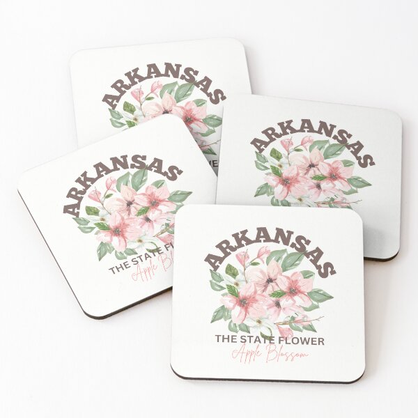 Artikelvorschau, Arkansas State Apfelblüten-Blumen-Aquarell-klassisches T-Shirt Sticker entworfen und verkauft von ThinkNature!.