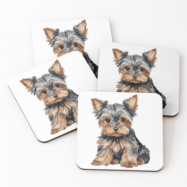 Item preview, Yorkie Puppy Watercolor designed and sold by Magnolia Valley Art.