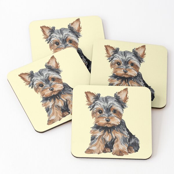 Item preview, Yorkie Puppy Watercolor (yellow) designed and sold by Magnolia Valley Art.