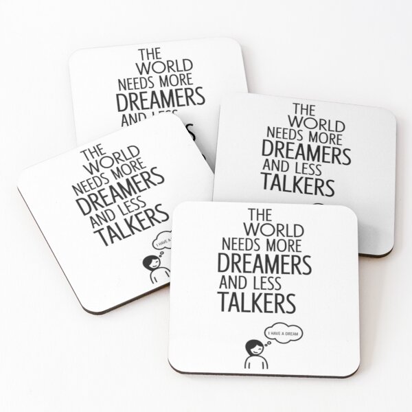 Item preview, Dreamers Over Talkers Inspirational Quote Art designed and sold by tutoo clothes.