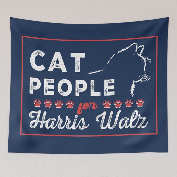 Item preview, Cat People For Harris Walz Yard Sign Cats For Kamala 47 Childless Cat Lady Funny Election Signs Kamala Harris Tim Walz - Harris Walz Sign designed and sold by Midu Roy.