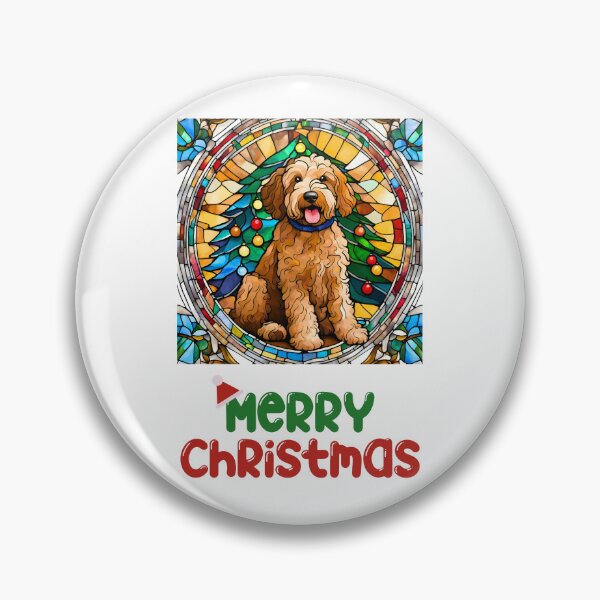 Item preview, Arte de vitrales navideños de Labradoodle: diseño festivo para amantes de los perros designed and sold by Fredster1966.