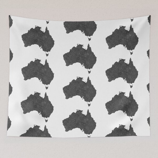 Item preview, Australia Map Design with borders designed and sold by Naoswestvillage.