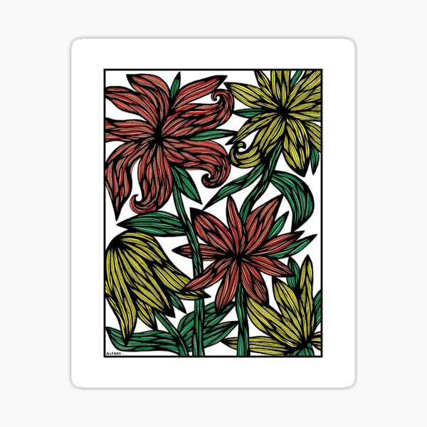 "Sunfire Blossoms" Sticker
