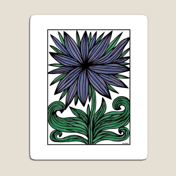 "Blue Velvet Petals" Magnet