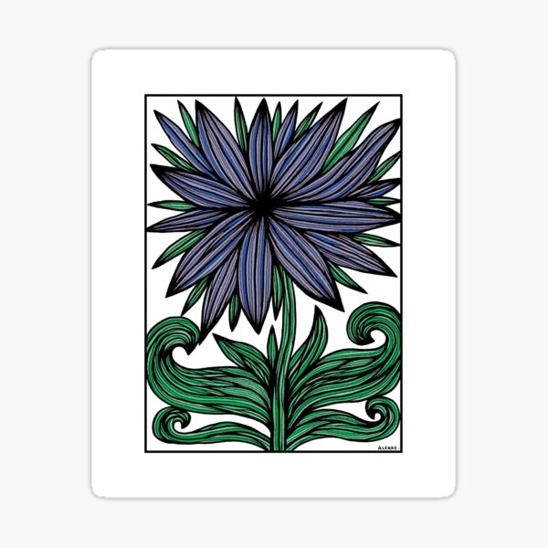 "Blue Velvet Petals" Sticker