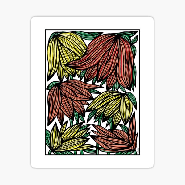 "Wild Sunset Blooms" Sticker