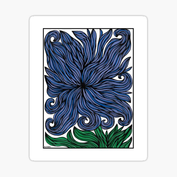 Azure Petals Sticker