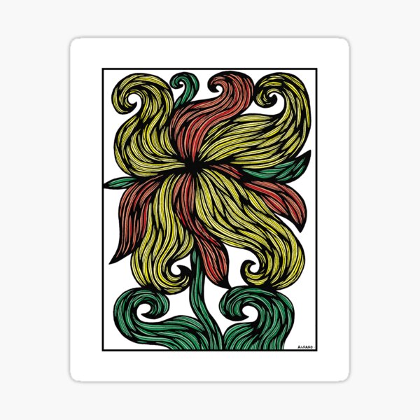 "Fiery Bloom" Sticker