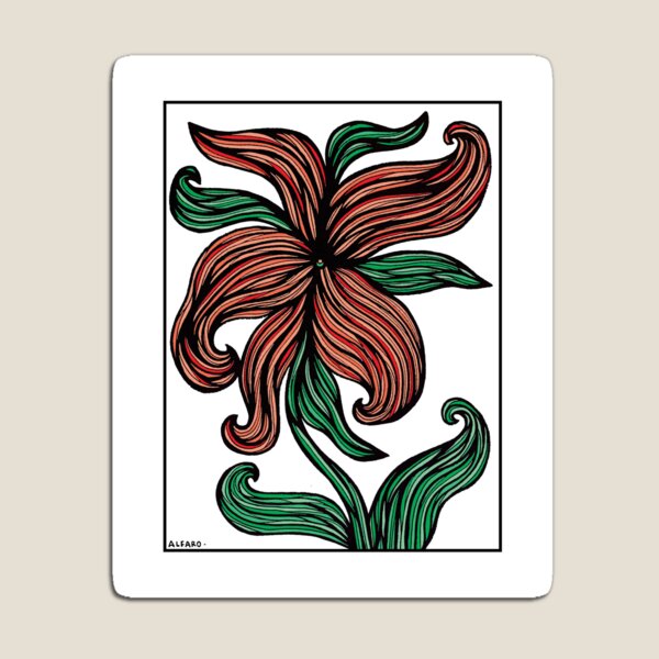 Crimson Blossom Magnet
