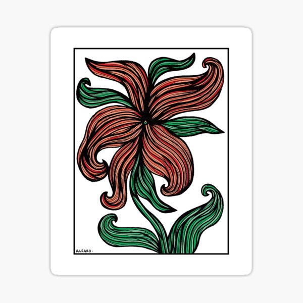 Crimson Blossom Sticker