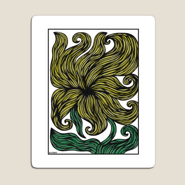 Golden Bloom Magnet