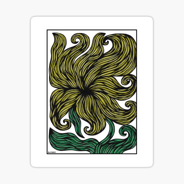 Golden Bloom Sticker