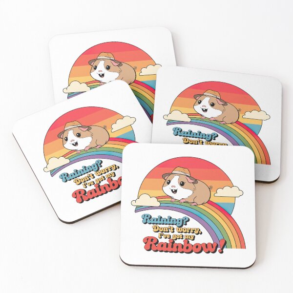 Item preview, Cute Guinea Pig on a Rainbow designed and sold by graphic-genie.