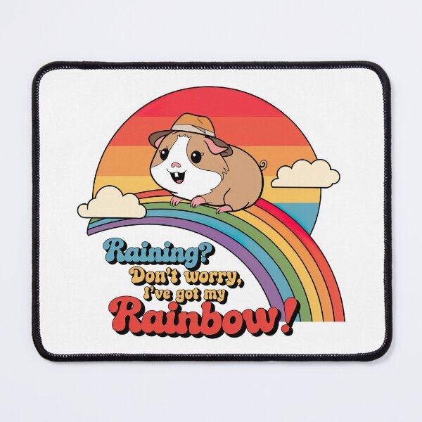 Item preview, Cute Guinea Pig on a Rainbow designed and sold by graphic-genie.
