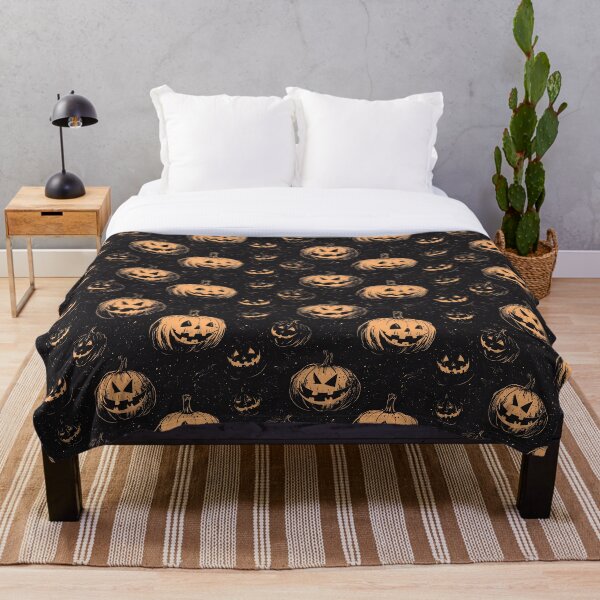 Item preview, Halloween Black and Orange Pumpkin Pattern designed and sold by Wisdi.