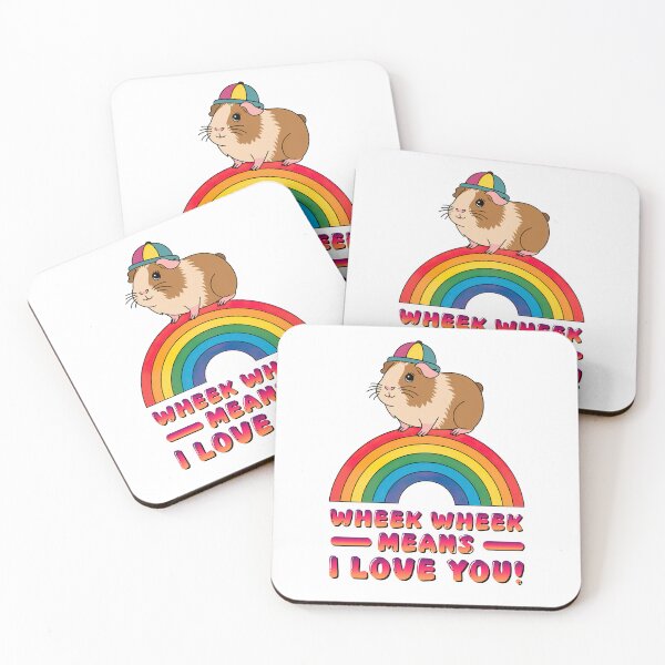 Item preview, Cute Guinea Pig on a Rainbow designed and sold by graphic-genie.