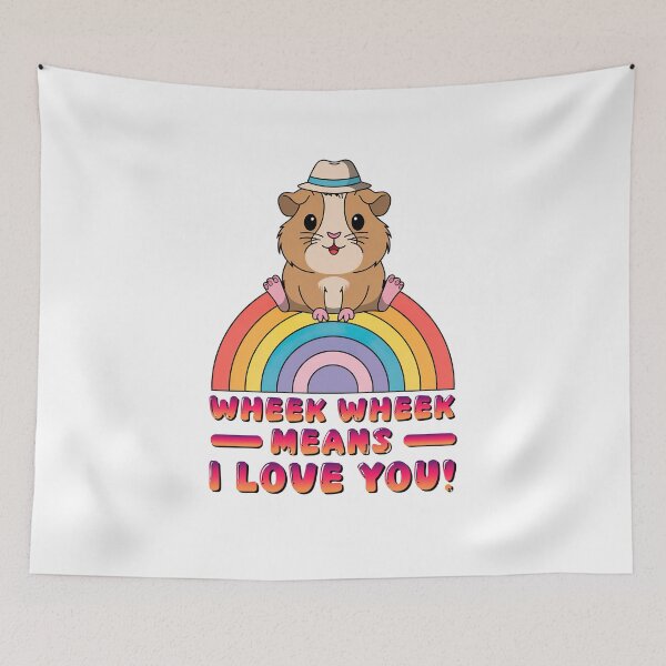 Item preview, Cute Guinea Pig on a Rainbow designed and sold by graphic-genie.