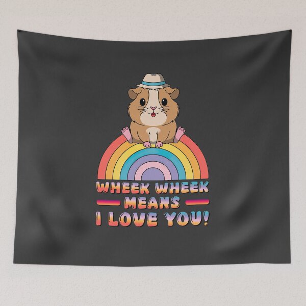 Item preview, Cute Guinea Pig on a Rainbow designed and sold by graphic-genie.