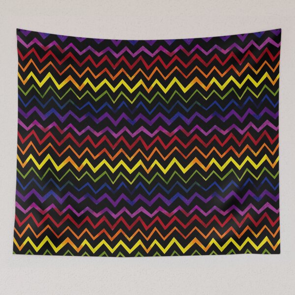 Item preview, Rainbow pattern - colourful pattern  - black background designed and sold by PP-Patterns.