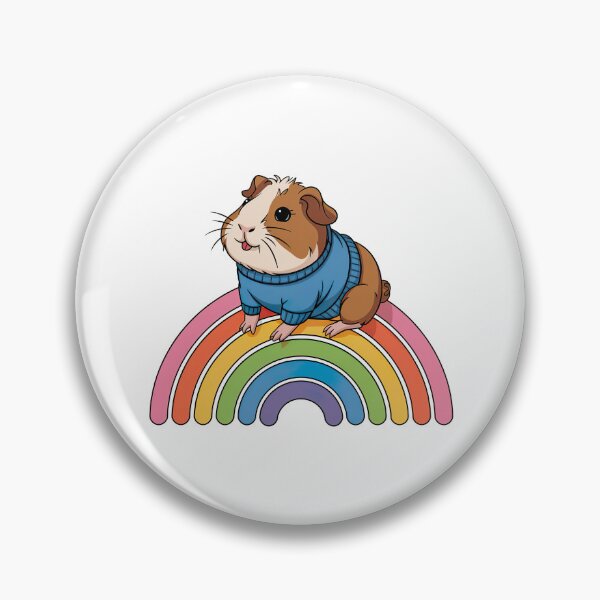 Item preview, Cute Guinea Pig on a Rainbow designed and sold by graphic-genie.