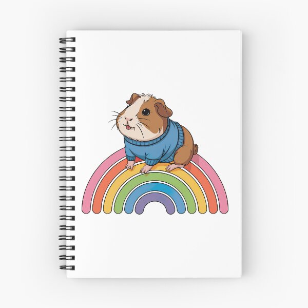 Item preview, Cute Guinea Pig on a Rainbow designed and sold by graphic-genie.
