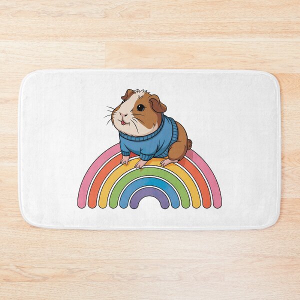 Item preview, Cute Guinea Pig on a Rainbow designed and sold by graphic-genie.