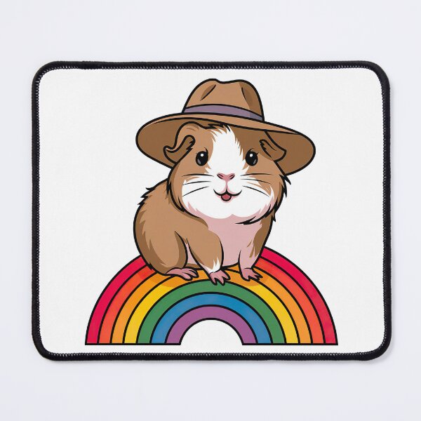Item preview, Cute Guinea Pig on a Rainbow designed and sold by graphic-genie.