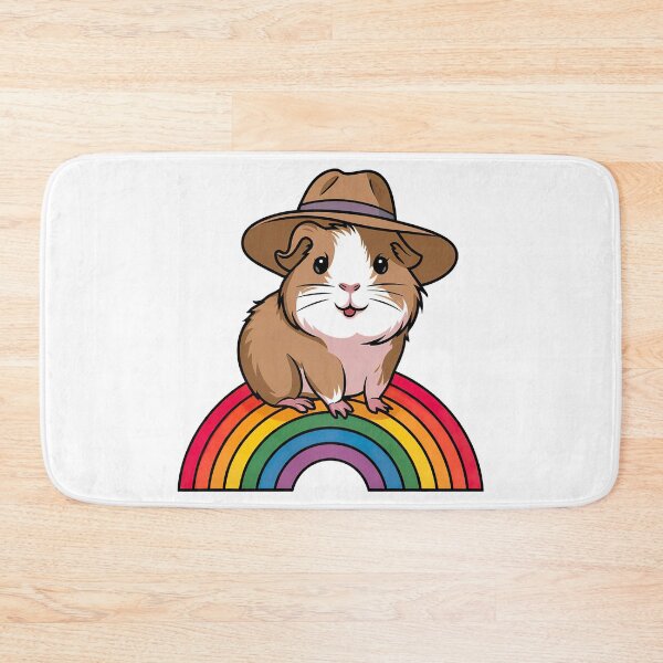 Item preview, Cute Guinea Pig on a Rainbow designed and sold by graphic-genie.