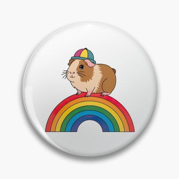 Item preview, Cute Guinea Pig on a Rainbow designed and sold by graphic-genie.