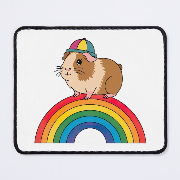 Item preview, Cute Guinea Pig on a Rainbow designed and sold by graphic-genie.