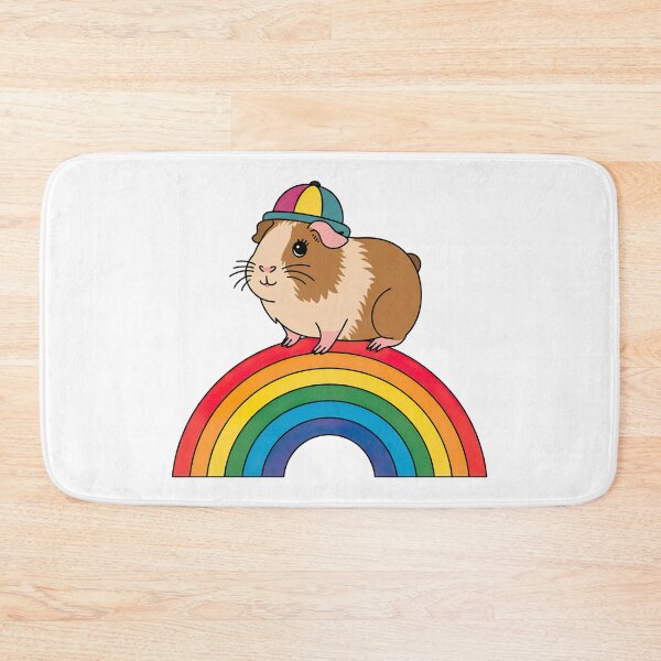 Item preview, Cute Guinea Pig on a Rainbow designed and sold by graphic-genie.