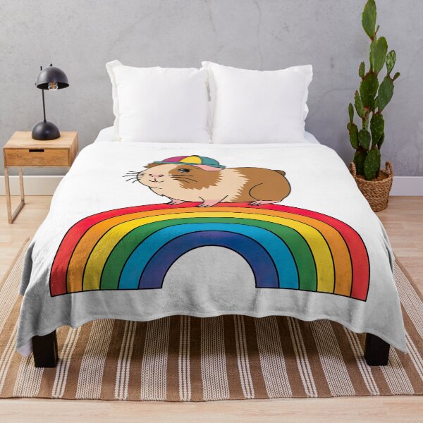Item preview, Cute Guinea Pig on a Rainbow designed and sold by graphic-genie.