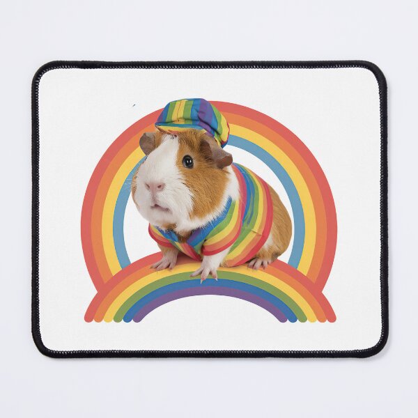 Item preview, Cute Guinea Pig on a Rainbow designed and sold by graphic-genie.