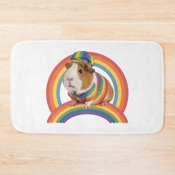 Item preview, Cute Guinea Pig on a Rainbow designed and sold by graphic-genie.