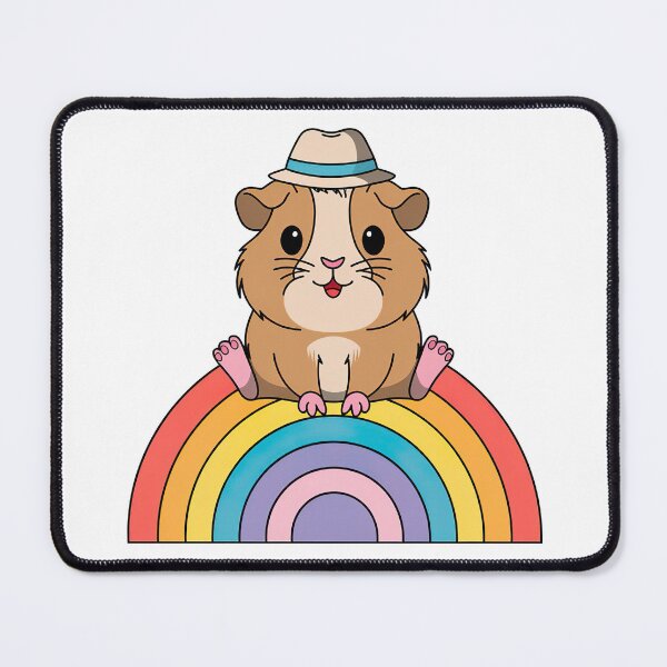 Item preview, Cute Guinea Pig on a Rainbow designed and sold by graphic-genie.